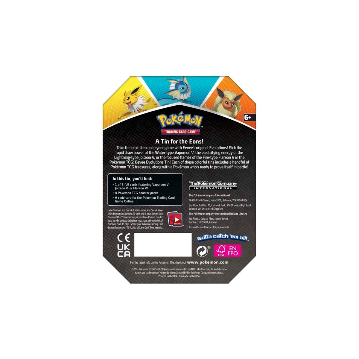 Eevee Evolutions Tin (Vaporeon V)